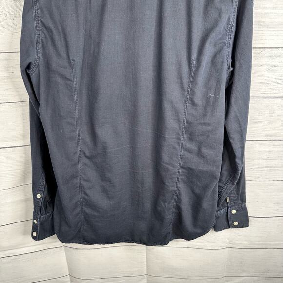 G Star Raw Mens Size Medium Arc 3D Long Sleeve Shirt Western Style Blue Chambray - Picture 10 of 12